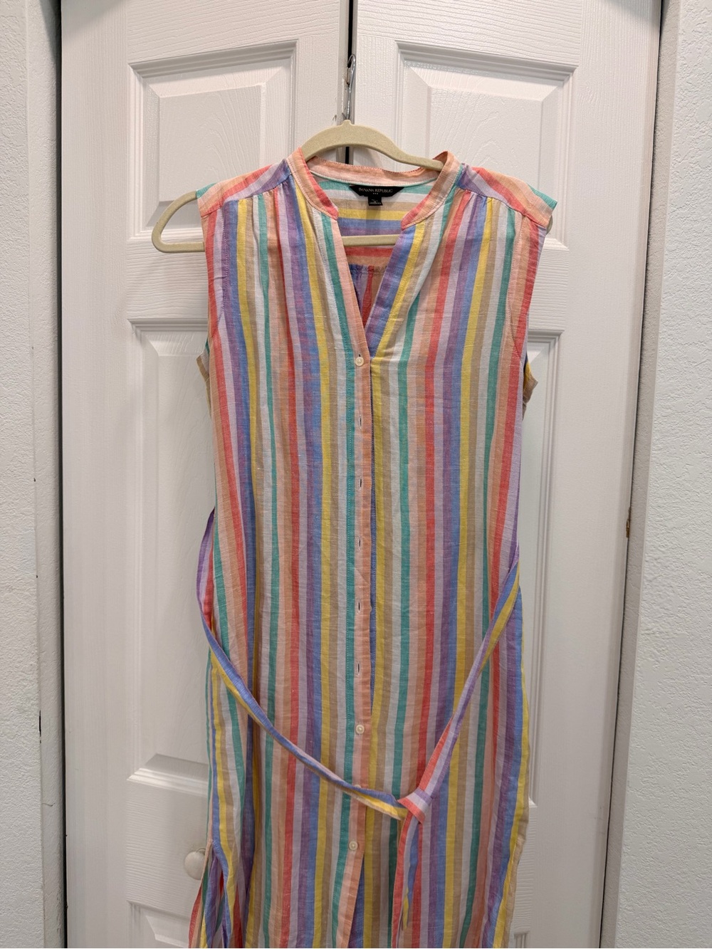 Banana Republic Multicolor Vertical Stripe Sleeveless Tunic